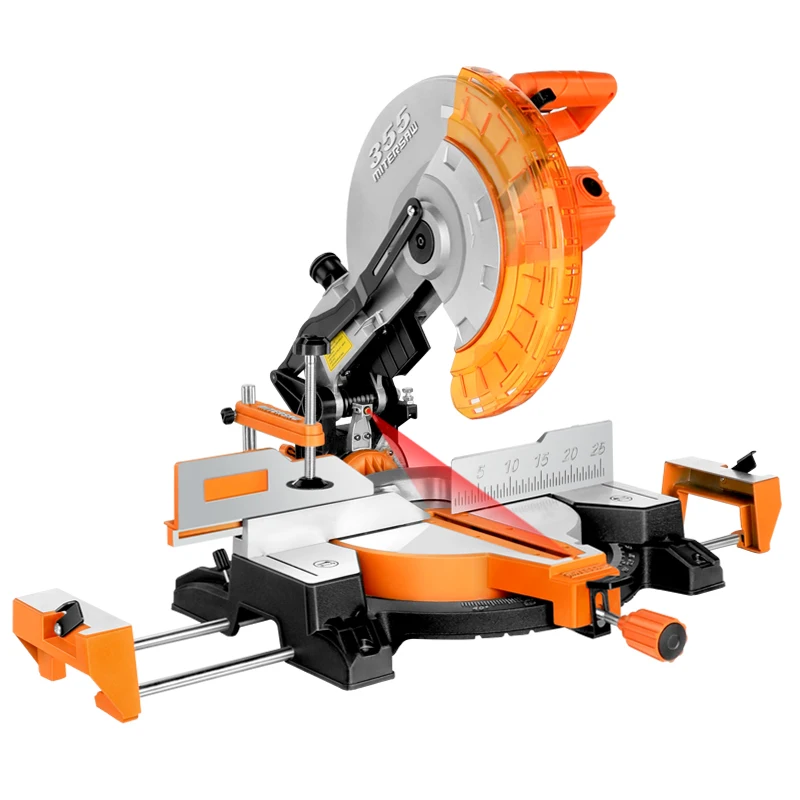 

LUXTER 14inch Compound Miter saw Single Bevel With Laser Mitre Saw For Woodworking And Aluminium Cutting