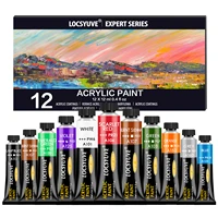locsyuve acrylic paint 1224 colors 12ml tube acrylic paint set paint for fabric clothing painting rich pigments for artists