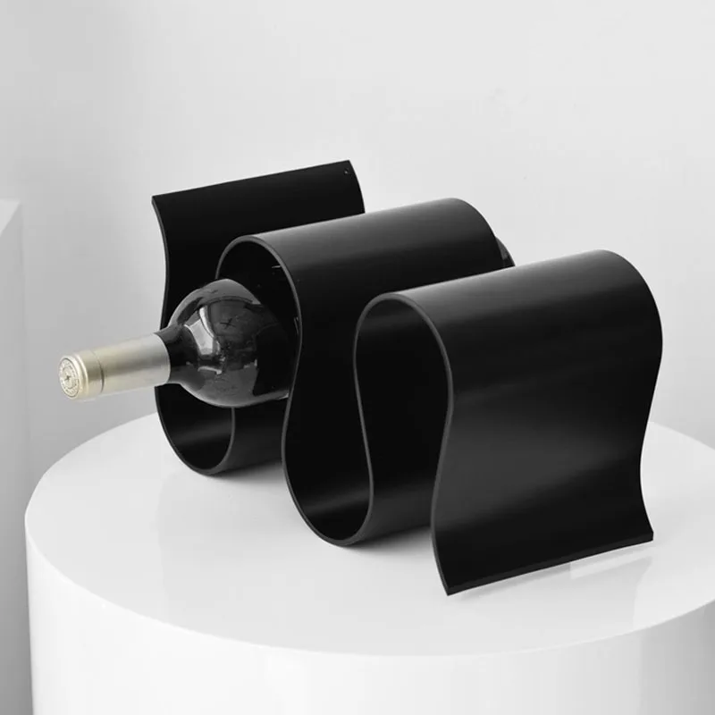 Скандинавский домашний алюминиевый стеллаж для хранения S-образный винный