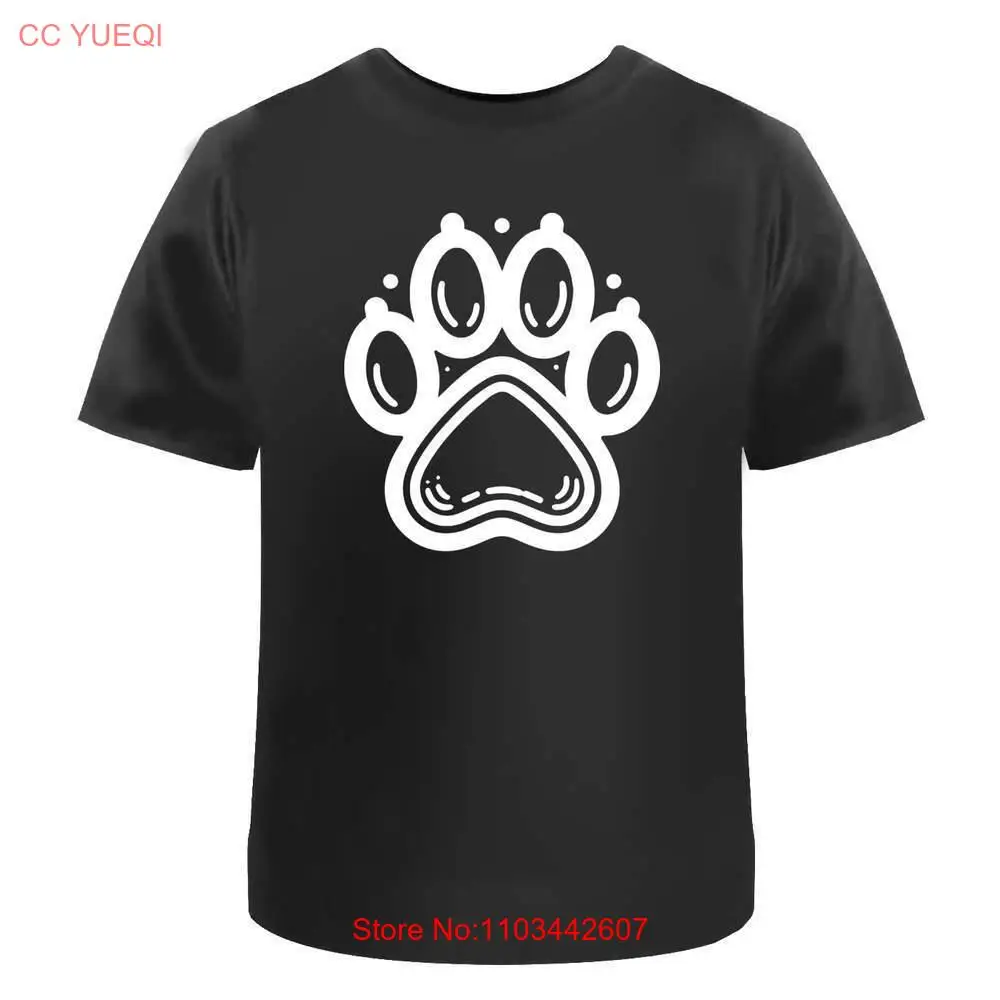 Мужские/женские хлопковые футболки с принтом лапы домашних животных (TA047695)