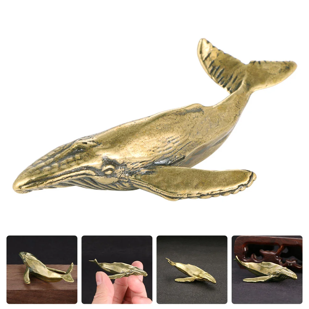 

Whale Figurine Animal Statue Sculptureteacement Concrete Molds Figurines Ornament Miniaturechinese Decor Wealth Brass Pet Copper