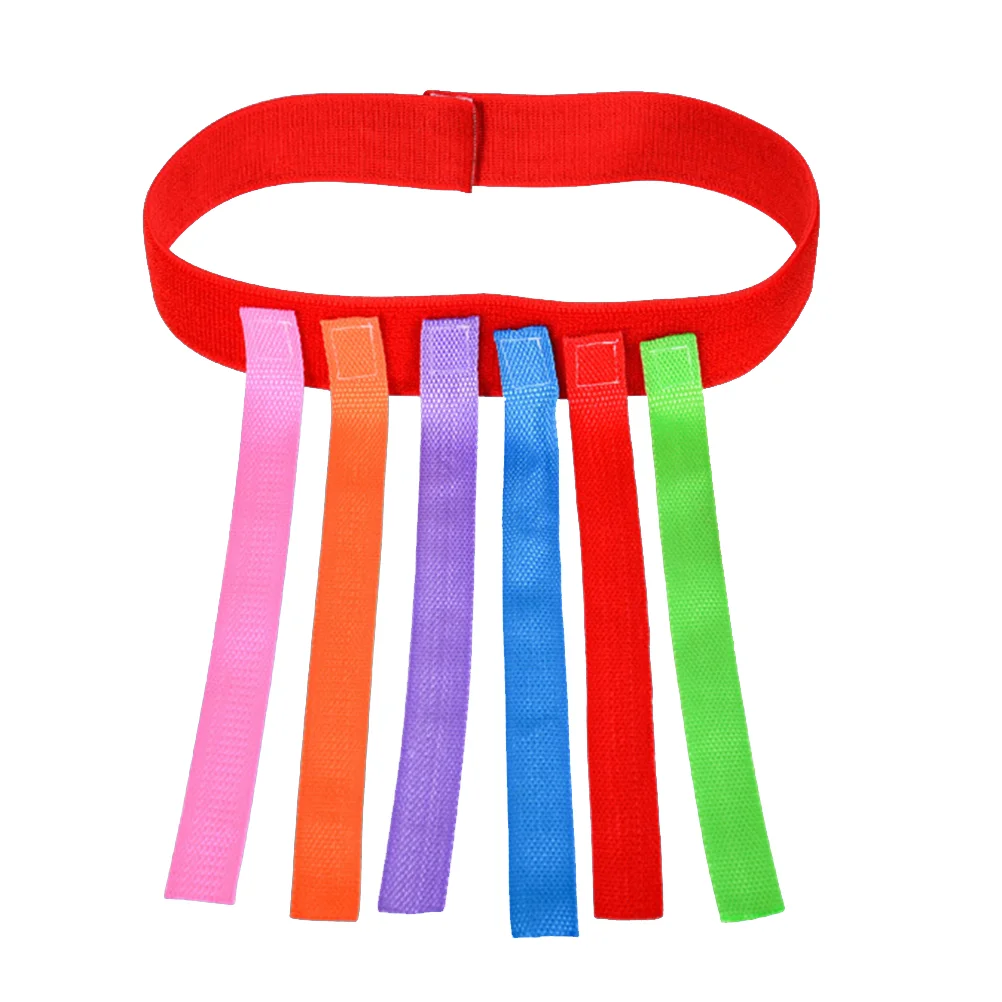 

4pcs Tail Game Tail Catch Tail Running Training Props with Hook Loop Belts for Girl Boy ( Blue Red Orange Green )