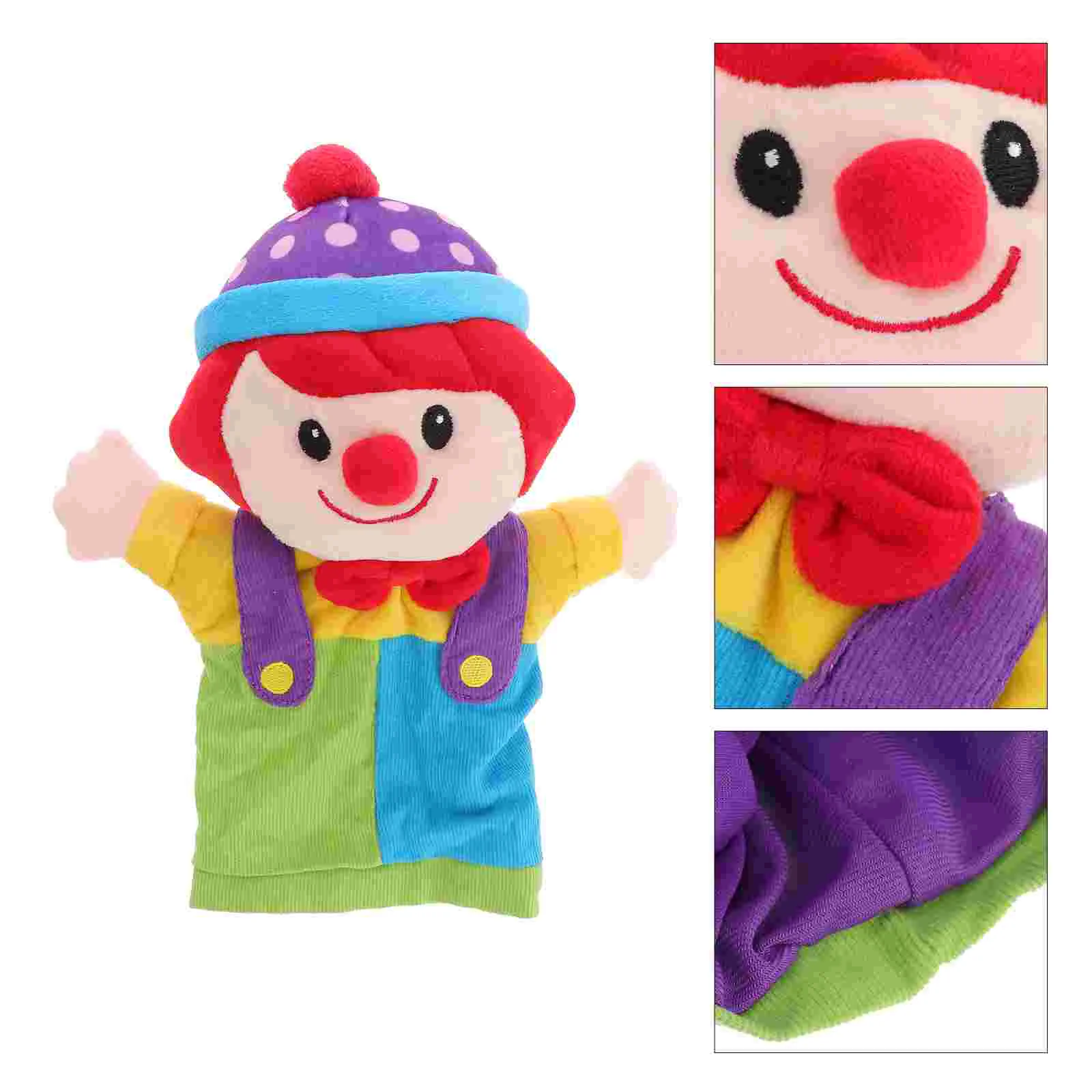

Детские игрушки-клоуны Плюшевые Ручные куклы, набивные пальцы, детские забавные фигурки, цирковые рассказы, игра, творческое животное