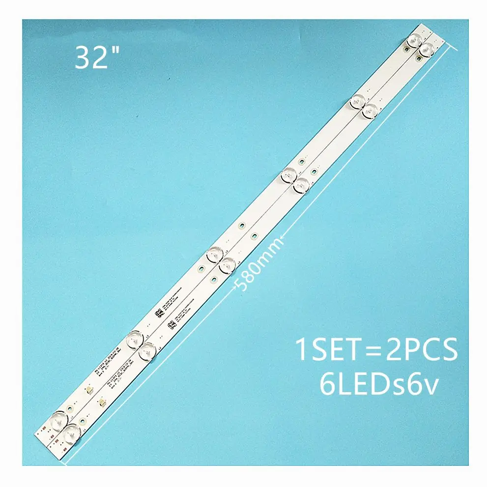 

New LED strip with 6 LEDs, for 32 inches, JL.D32061330-081AS-M, FZD-03, E348124, MS-L1343, L2202, L1074 V2, 2-6-3030-300MA-36V,