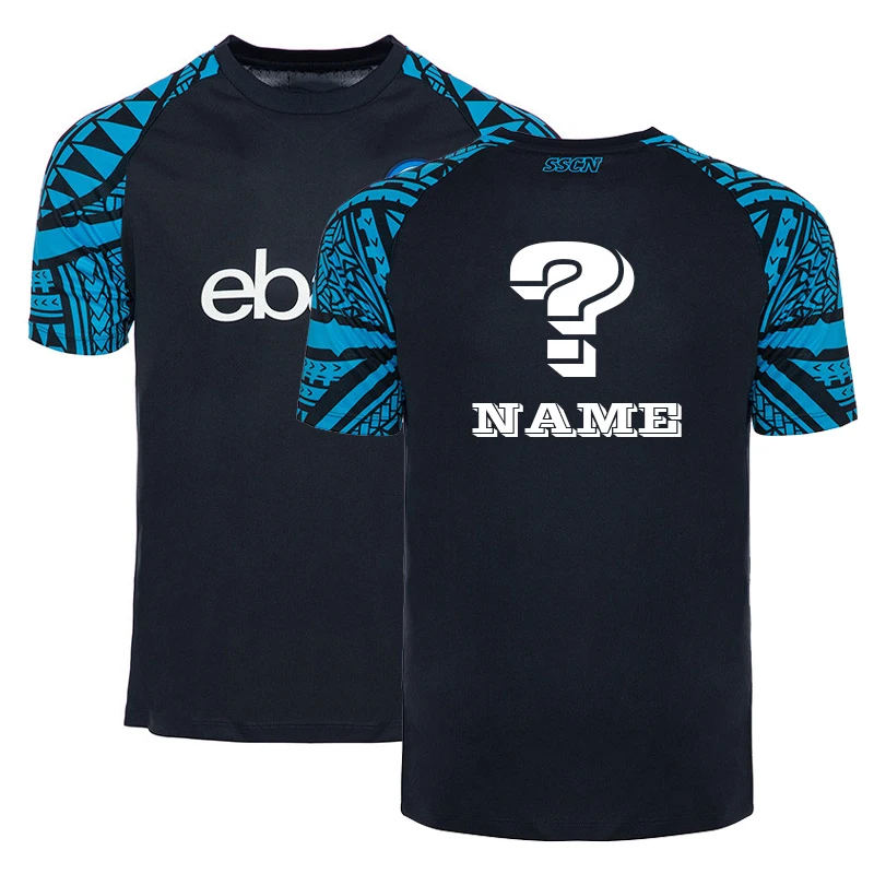 

Новинка, темно-синяя тренировочная рубашка SSC Napoli 2023/24, модная мужская футболка для дома и улицы, дышащая, с коротким рукавом, Лидер продаж