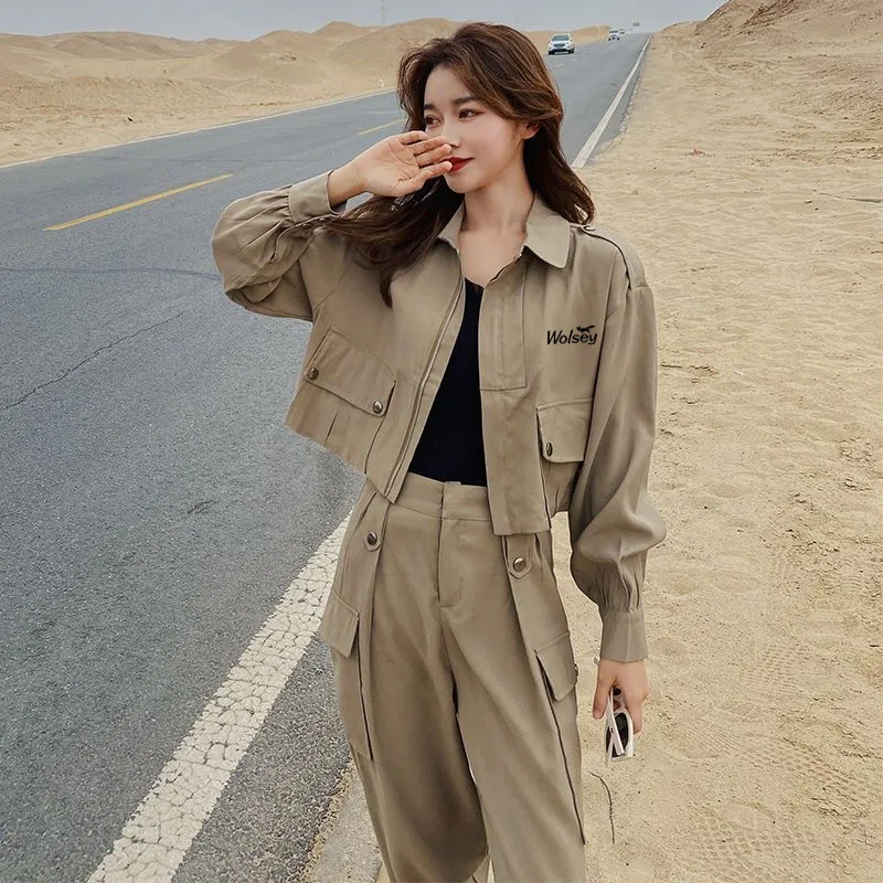 

Hazzys, осень 2023, женская одежда для гольфа, новые костюмы для гольфа, повседневные брюки для гольфа, женская модель, куртка для гольфа, платье из двух предметов