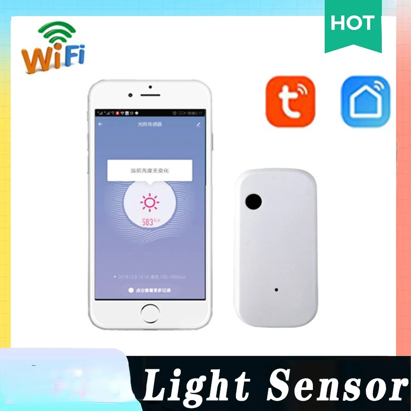 

Датчик света Tuya ZigBee с Wi-Fi, умный датчик освещения для дома, управление связью, датчик яркости, автоматизация
