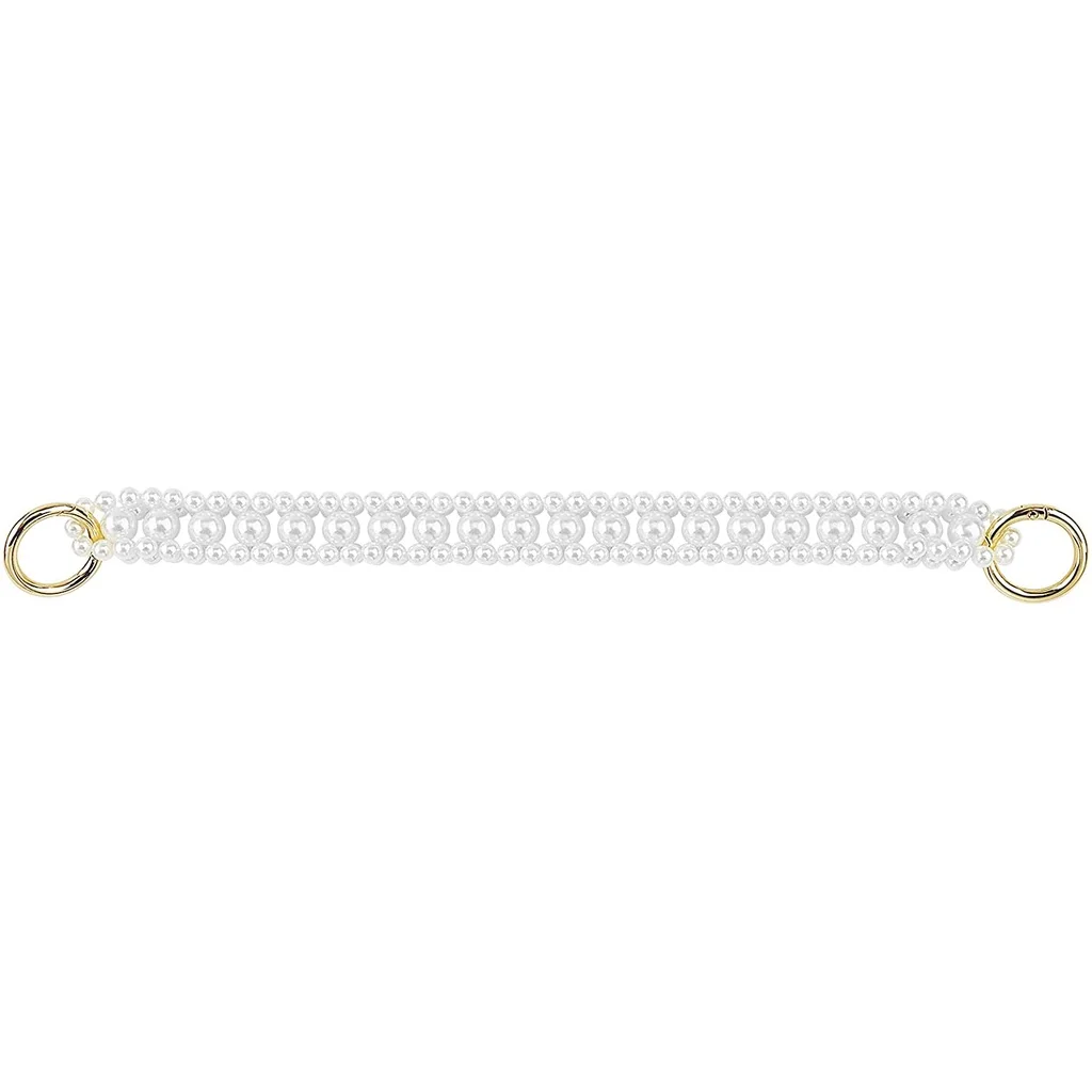 

Plastic Bag Handles Chains Handbag Replacement Straps Accessories Handle with Alloy Spring Gate Rings Clasps for DIY Bag Making