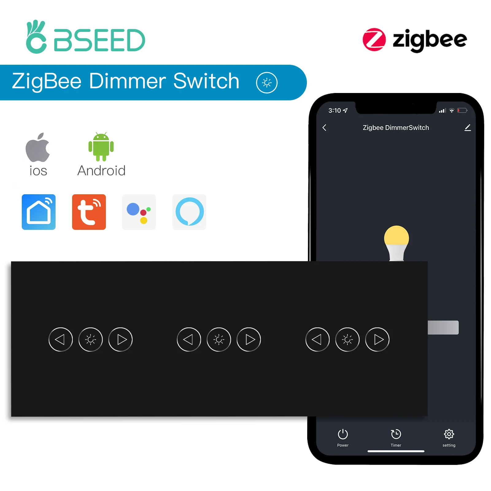 

Умный сенсорный диммер BSEED Zigbee