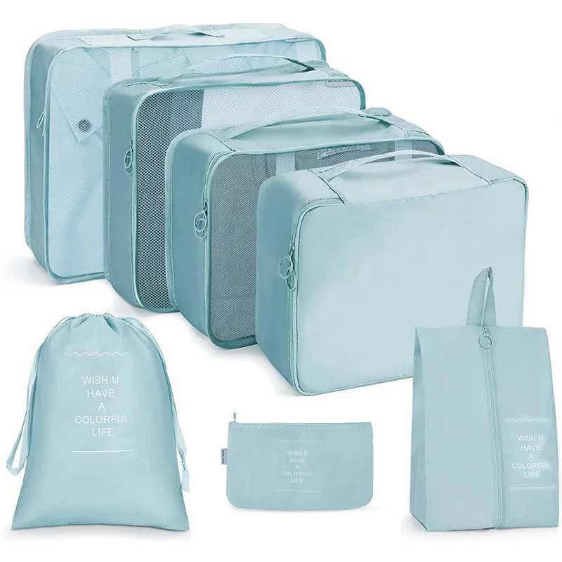 

7Pcs/set Large Capacity Luggage Storage Bags For Packing Cube Clothes Underwear Cosmetic Travel Organizer Bag Toiletries Pouch