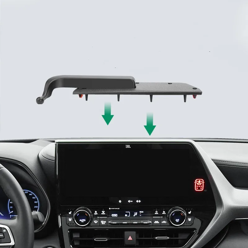 

Автомобильный держатель для телефона для Toyota Highlander 2021 2022, навигационный экран, фиксированное Крепление для сотового телефона, беспроводное зарядное устройство, штатив