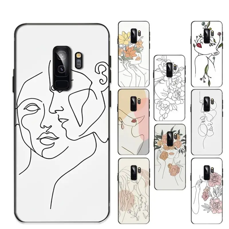 

FHNBLJ Abstract Art Women Face Phone Case for Samsung S20 lite S21 S10 S9 plus for Redmi Note8 9pro for Huawei Y6 cover