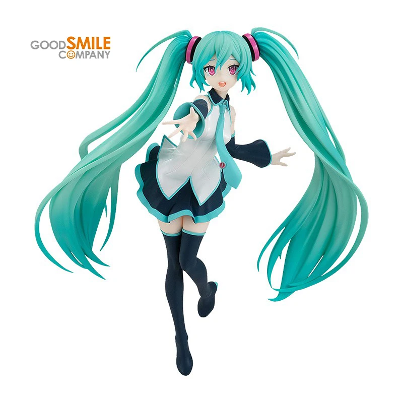 

In Stock Anime Figure Original 24Cm GSC Good Smile POP Vocaloid Hatsune Miku Figuras Anime Model Toys Collect Decoration Doll