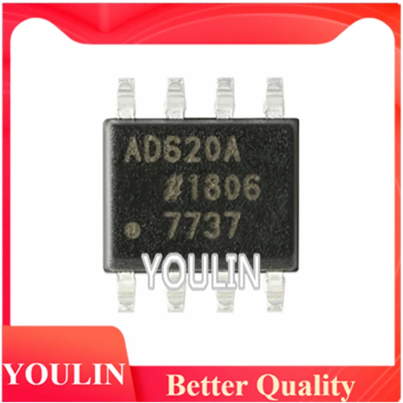 

5 шт. новый оригинальный аутентичный AD620ARZ AD620AR AD620A AD620 приборный усилитель SMD SOP-8