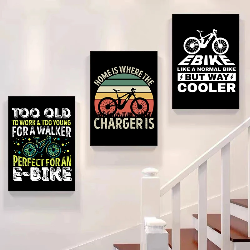Интересные рекламные цитаты для электрических велосипедов плакаты и принты