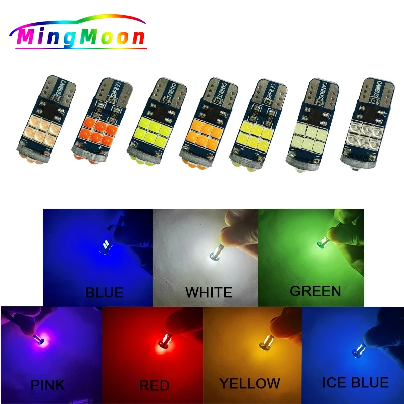 

2Pcs T10 W5W 15SMD LED Car Width Clearance Lamp Licence Plate Lamp Side Marker Light Reading Instrument CANBUS Eroor Free