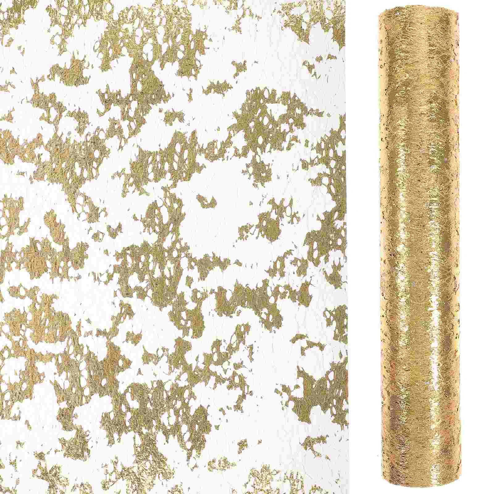 

Table Metallic Tulle Tablecloth Sequin Foil Gold Runner Birthday Golden Spool Ribbon Rolls Glitter Cloth Sparkly Runners Rose