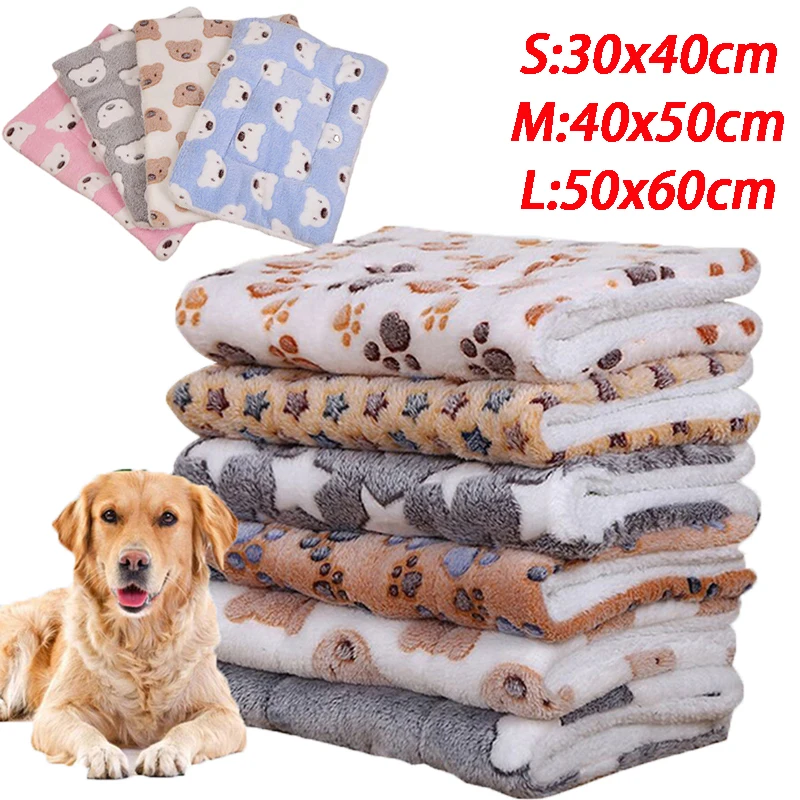 

Мягкое фланелевое одеяло для домашних животных, утолщенная флисовая подстилка для питомцев, коврик для щенков, собак, кошек, подушка для дивана, сохраняющая тепло, домашний коврик для сна для кошек