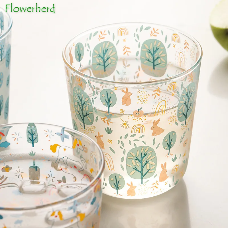 

Creative Home Office Drinking Glass Cup Summer Drinkware High Temperature Resistant Glass High Borosilicate Breakfast Water Cup