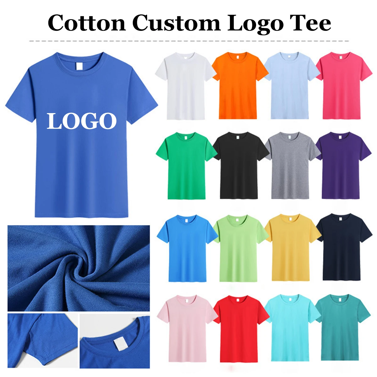 

Новинка, разноцветные блузки с индивидуальным логотипом, хлопковая футболка «сделай сам», футболка, мягкая рубашка, универсальная классиче...