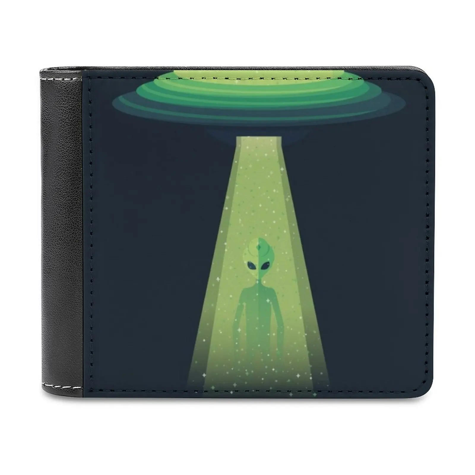 

Take Me Home Leather Wallet Credit Card Holder Luxury Wallet Home Ufo Space Scifi Spaceship Extraterrestrial Science Fiction