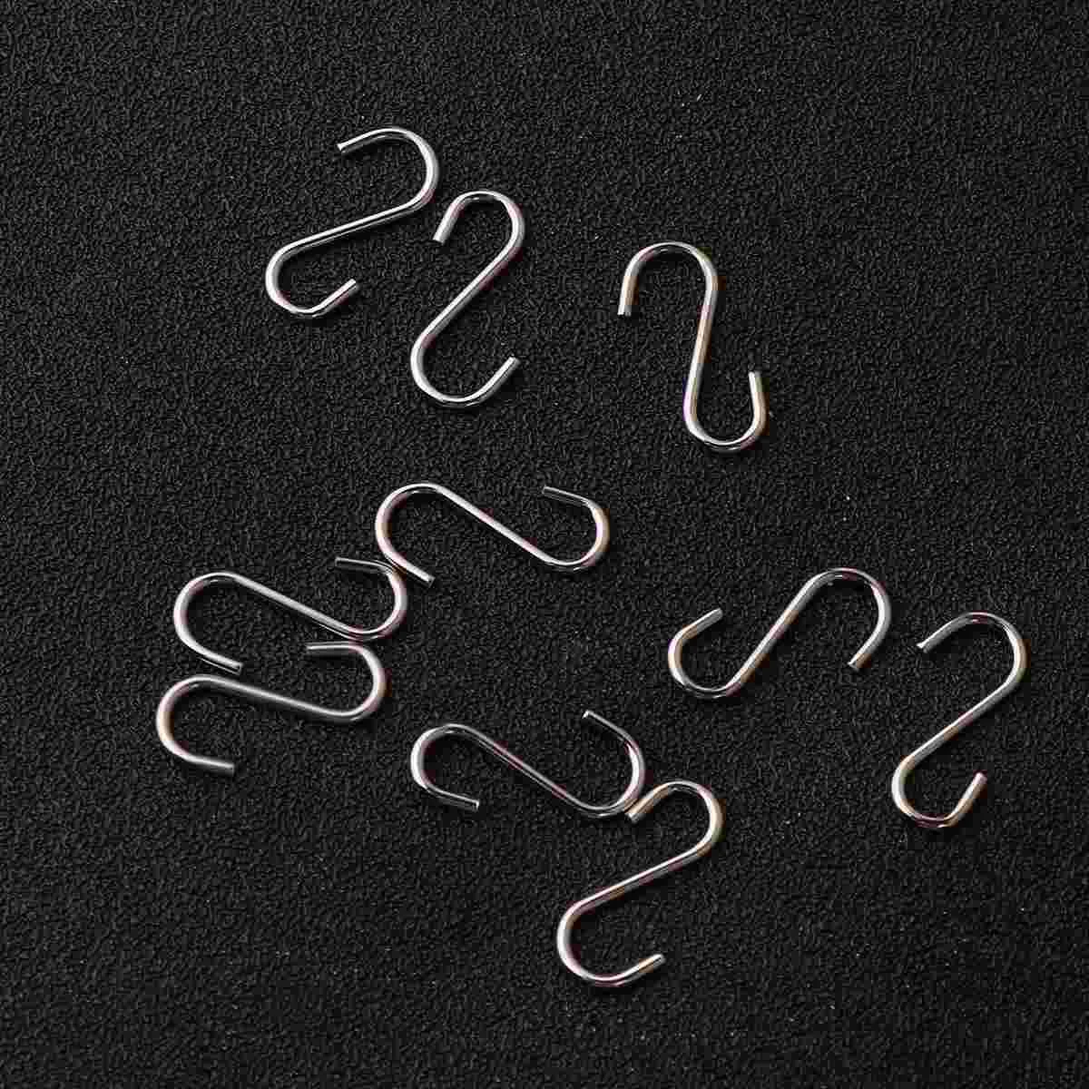 

Hookshanginghook Shaped Mini Hanger Jewelry Smallhangers Stainless Steel Utility Ornament Clothes Tiny Crafts Miniature Storage