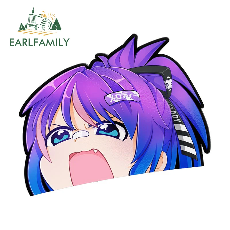

EARLFAMILY 13cm x 11cm for Fream Angry Noises Car Stickers Sunscreen Cute Decals Creative Occlusion Scratch Car Door Protector