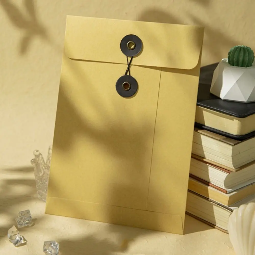 

Конверты из крафт-бумаги формата А4/А5 с застежкой-застежкой в стиле ретро, винтажные коричневые конверты, пригласительная открытка, изысканная