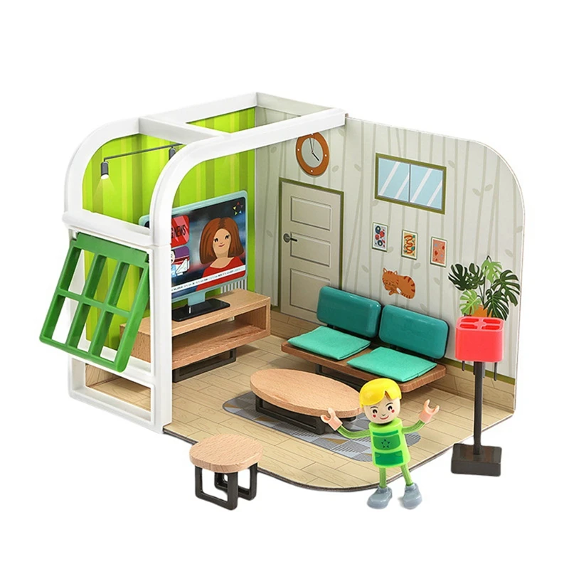 

Doll House Toy Girl Little Girl Princess House Play House Children Wooden Assembled Birthday Gift