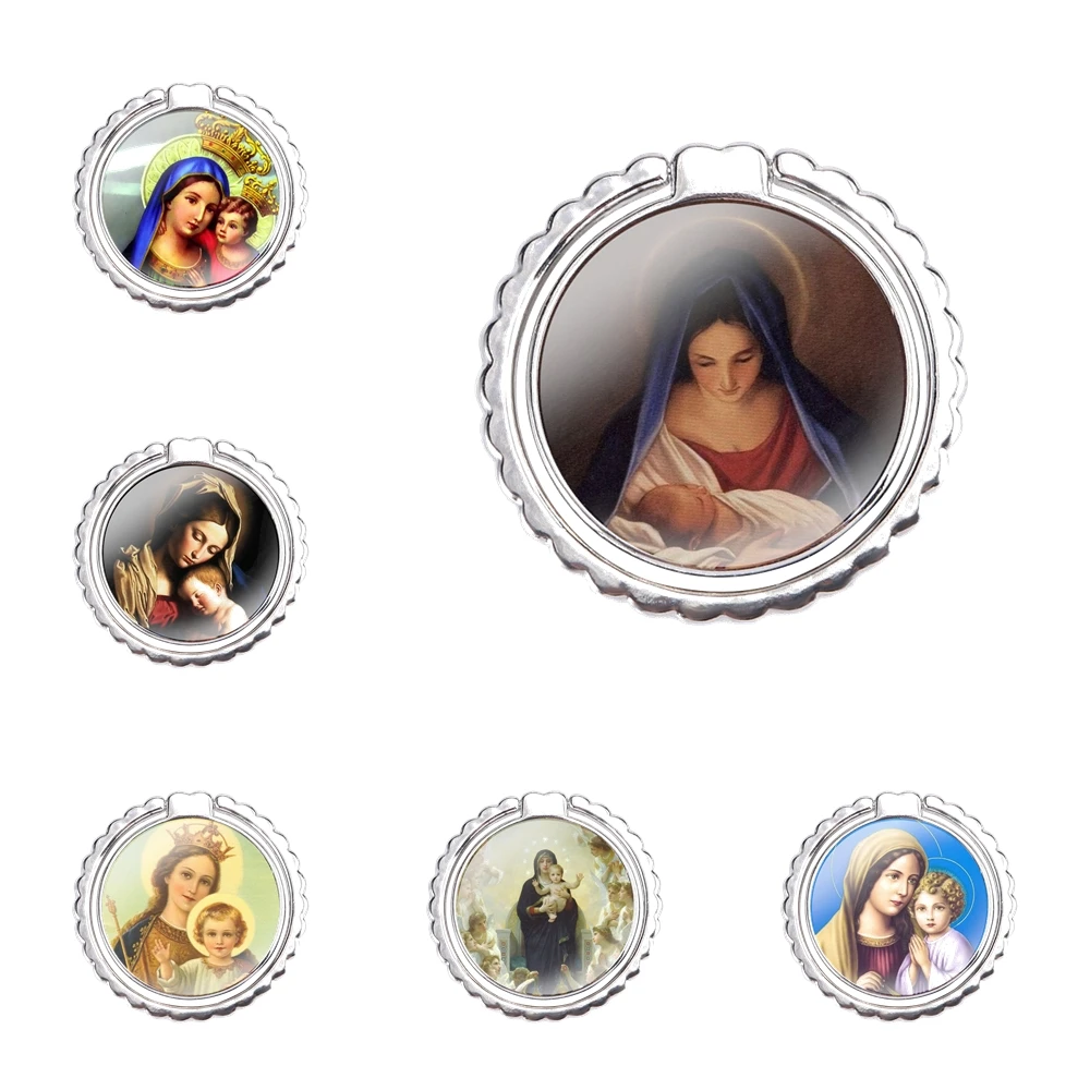 Кольцо для мобильного телефона с подставкой из искусственной кожи металлический