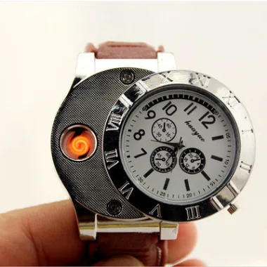 

Watch Cigarette Lighter Manufacturer Men's Watch Metal Charging Watch Lighter