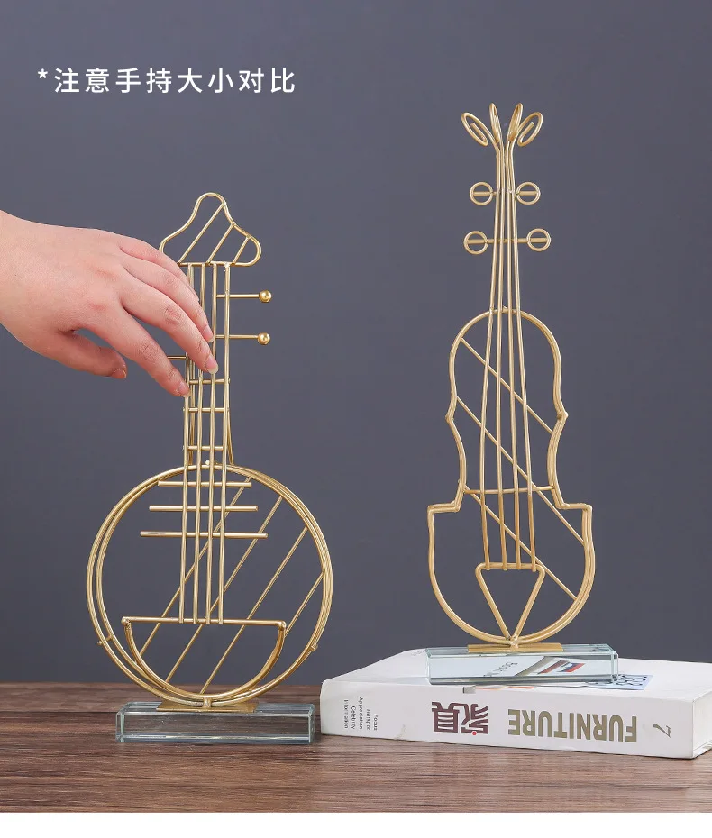 Статуэтка для скрипки декоративные статуэтки золотые металлические поделки