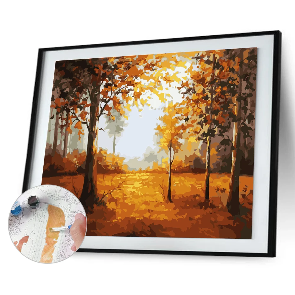 

Canvas Painted Landscape Oil Paint by Numbers Virgin Coloring Wall Art Modern Home Living Room Bedroom Decor Gift Supplies