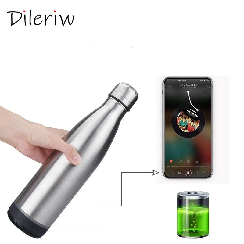 

Vacuum 500ML Outdoor Waterproof Audio Cup Multifunctional 5.0 Bluetooth 304 Stainless Steel Portable Surround Stereo Speaker