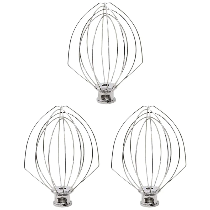 

3X K5AWW Replacement Wire Whip for KitchenAid Vertical Mixer Aid 5 Quart Lift Bowl 6-Wire Whip Attachment Accessories