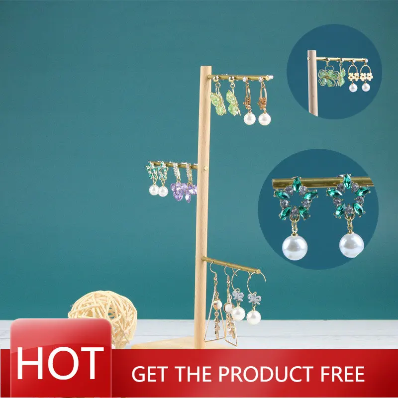

3 Tier Tabletop Necklace Holder for Jewelry Stand Bracelet Earrings and Ring Tray Jewelry Holder Hanger