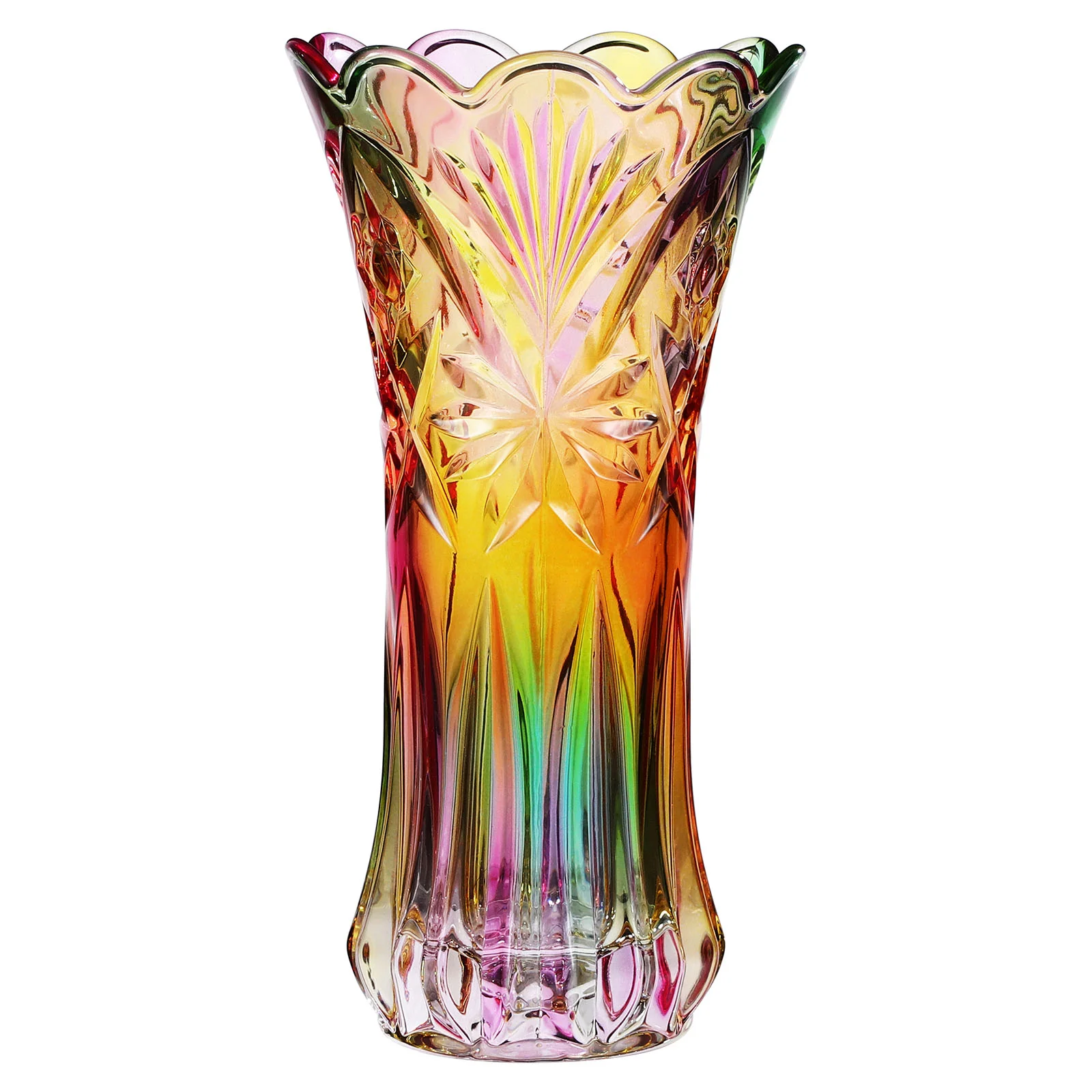 

Vaseflower Vases Crystalflowers Rainbow Decorative Containerclear Decor Desktop Home Large Colorfulphoenix Tail Shape Thickened