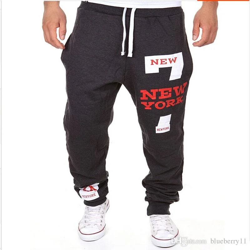Men Dance Baggy Harem Sweat Hip Hop Mens Pants Streetwear Sport Jogger Trousers Gym Clothing free shipping