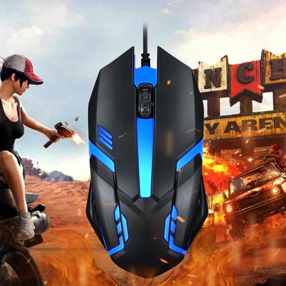 USB-мышь компьютерная оптическая эргономичная со светодиодной подсветкой 120 см