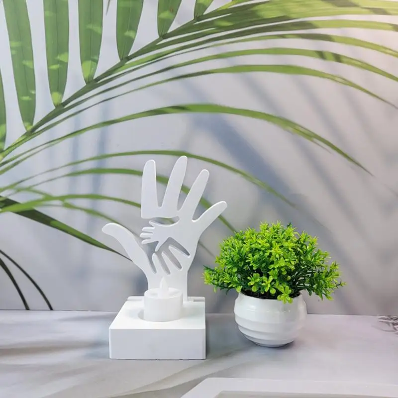 Подсвечник силиконовая форма полые руки Смола эпоксидный подсвечник литье формы