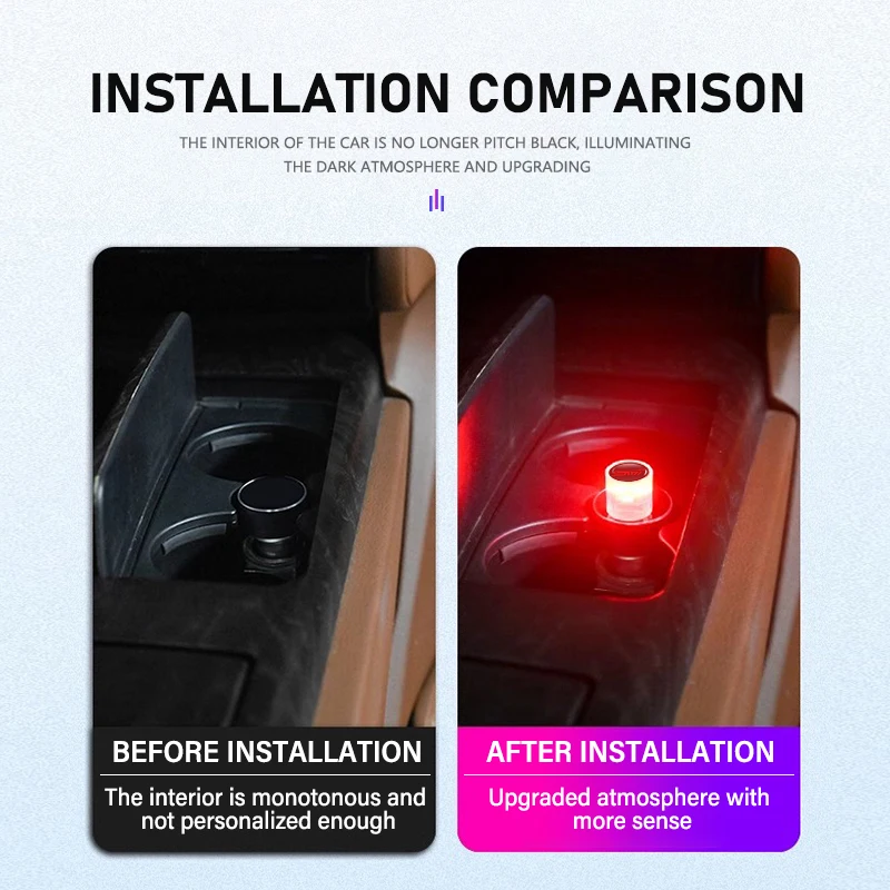 Автомобильный Внешний USB-светильник яркий ночник деталь для автомобильного