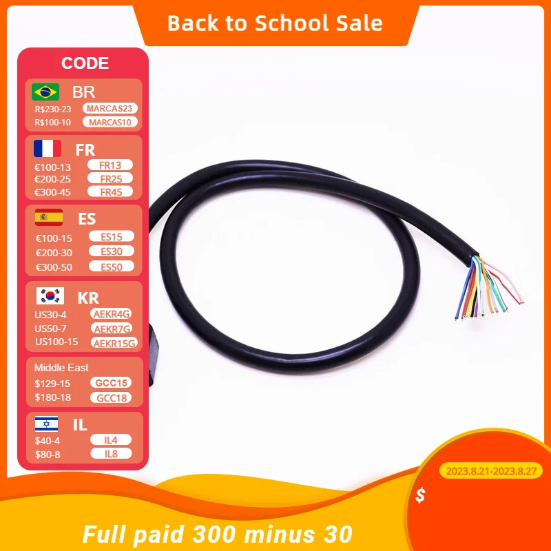 16-контактный Штекерный разъем OBD2, кабели для Автосканера OBDII, 16-контактный Женский удлинитель, кабель-переходник OBD 2, Штекерный кабель