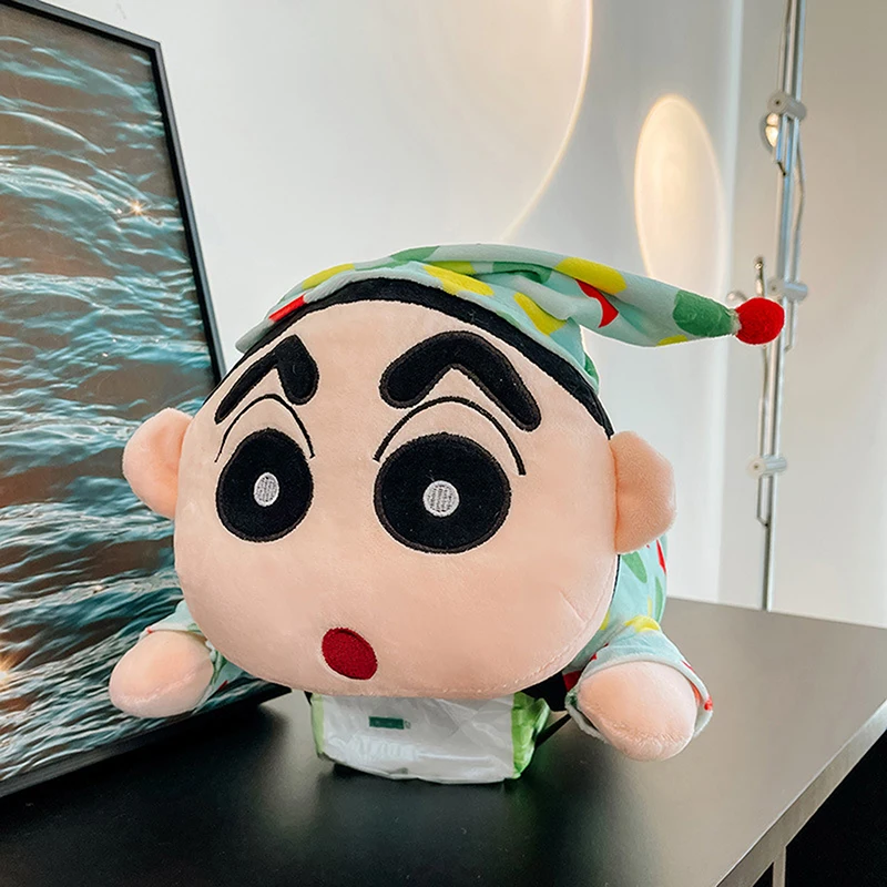 

45cm Anime Crayon Shin-chan Figure Paper Box Toy Plush Doll Stuffed Plush Paper Drawer Gift Clip Machine Collect Doll Toys