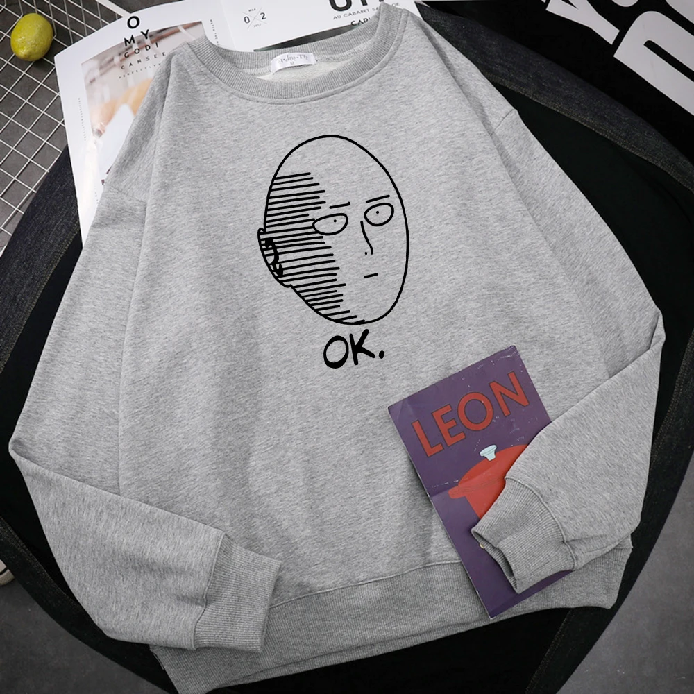 

One Punch Man Saitama Sensei Prints Male Hoodie Street High Quality Hoody Hip Hop Casual Sweatshirt Cartoons Loose Women Clothes