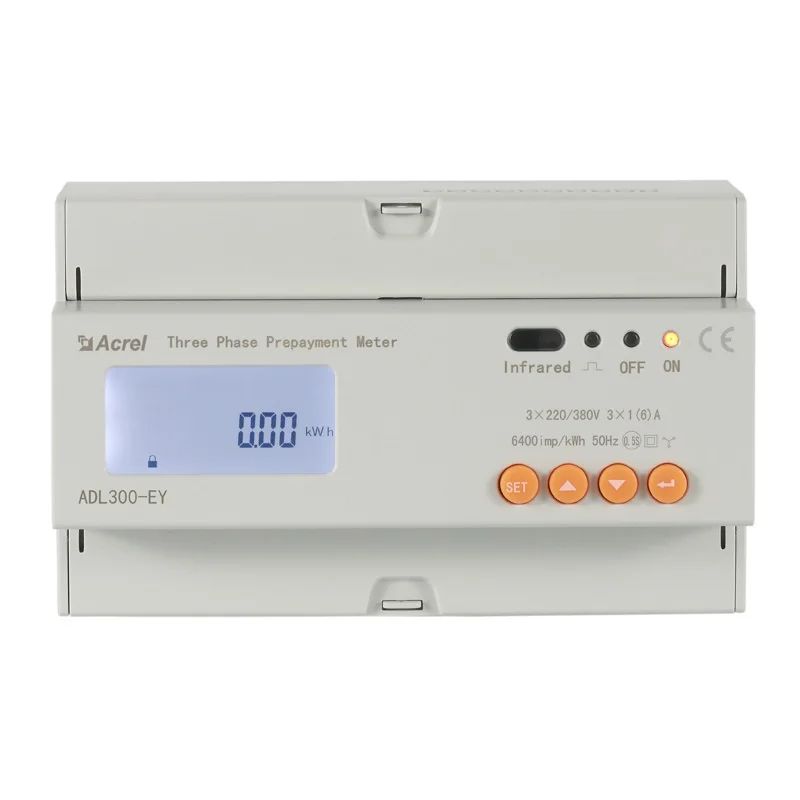

Предоплаченный измеритель перезарядки Acrel ADL300-EYNK Din Rail с функцией ЖК-дисплея и сертификатом CE для коммерческого строительства