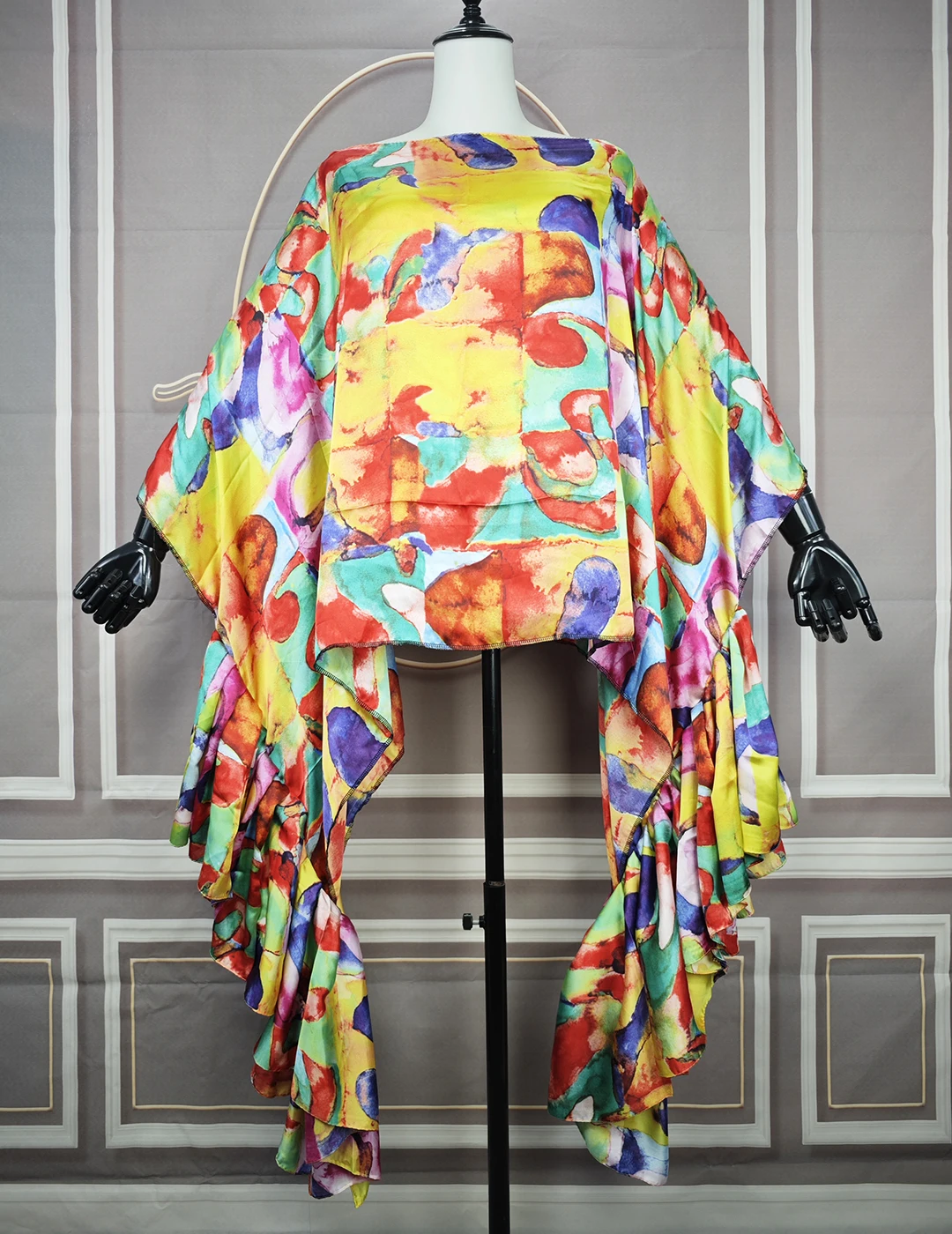 Блузка женская шелковая свободного покроя модная рубашка в мусульманском стиле