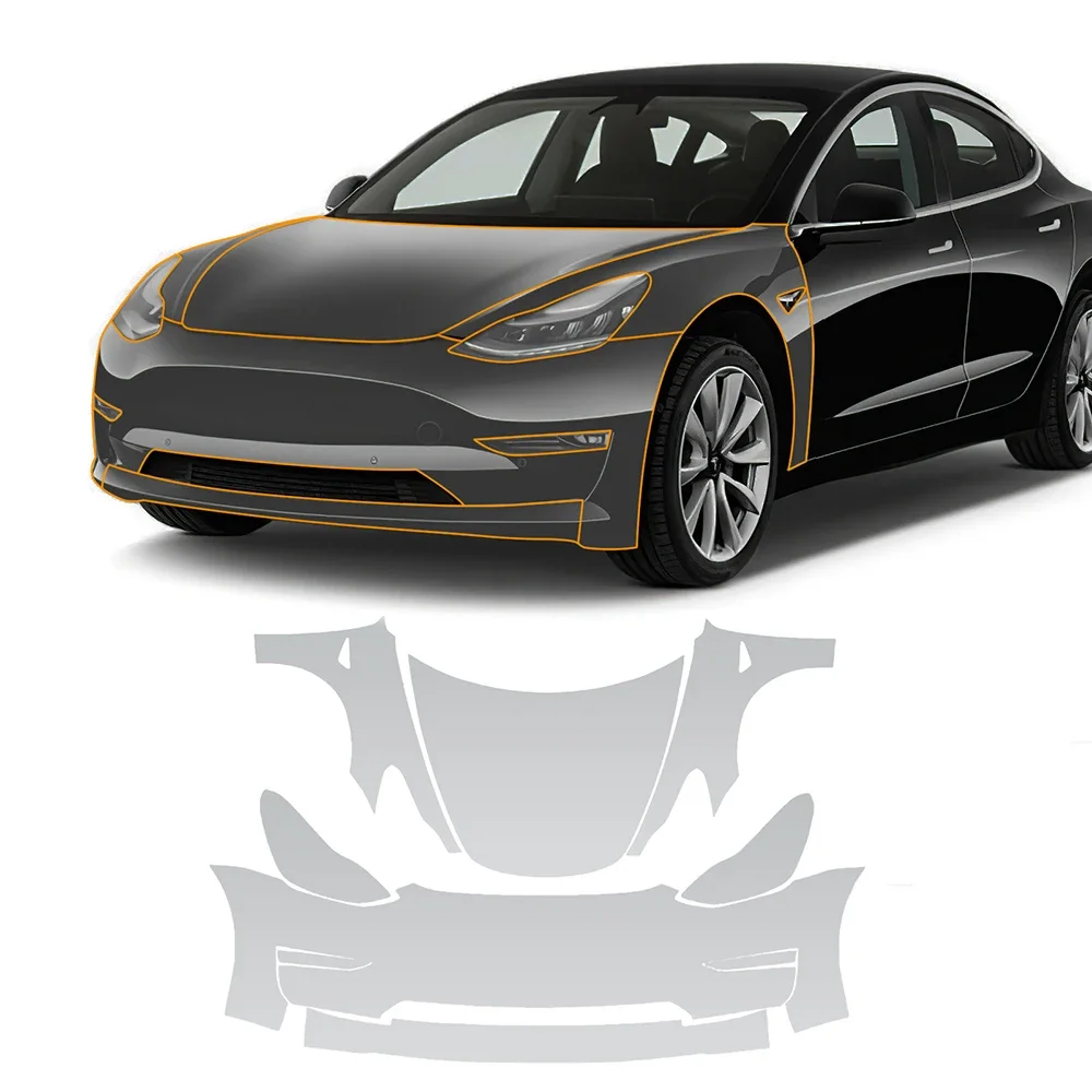 Защитная пленка PFCC для автомобильной краски, прозрачный бюстгальтер, устойчивый к царапинам, ТПУ PPF для Tesla Model 3 Y X S 2016-2023 3 Highland 2024