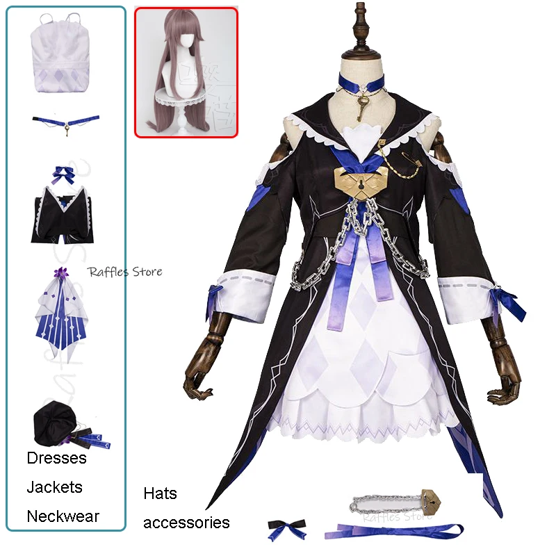 

Парик для косплея Herta Game Honkai: Star Rail, парик для костюмированной вечеринки на Хэллоуин, карнавал, косплей, женская модель