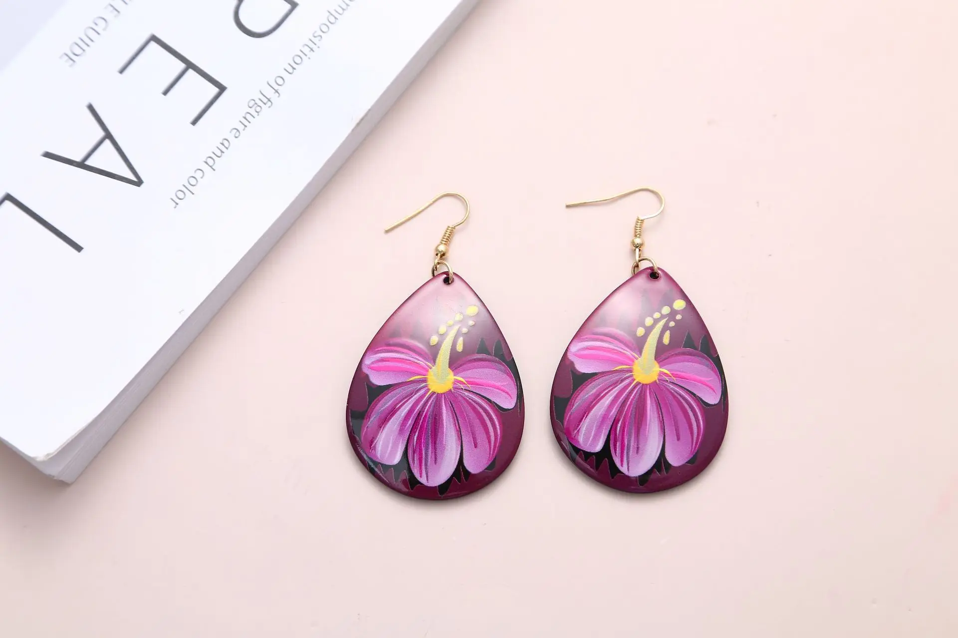 

2022 New National Wind European and American Tropical Flowers Earrings For Women Fashion Earring Birthday Party Jewelry Gift