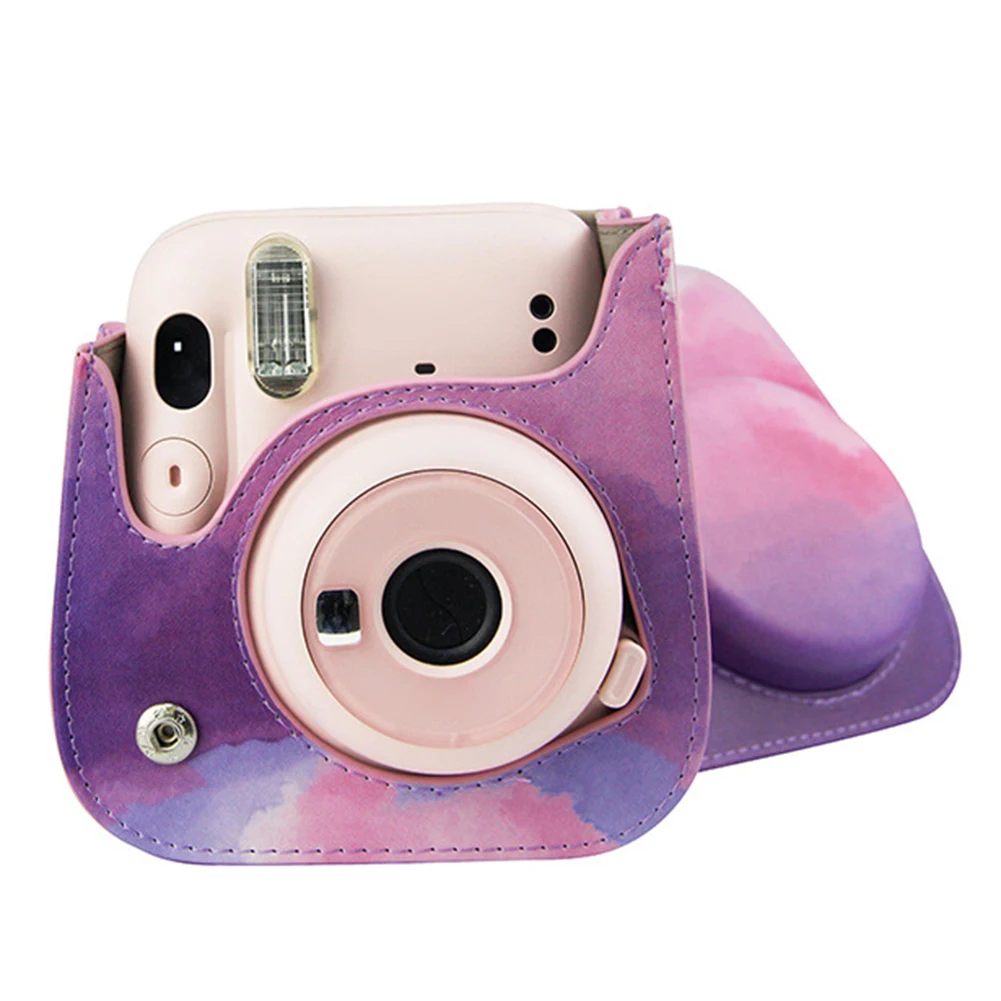 

Дорожный защитный чехол, портативная мягкая сумка из искусственной кожи с регулируемым плечевым ремнем для камеры Instax Mini 11